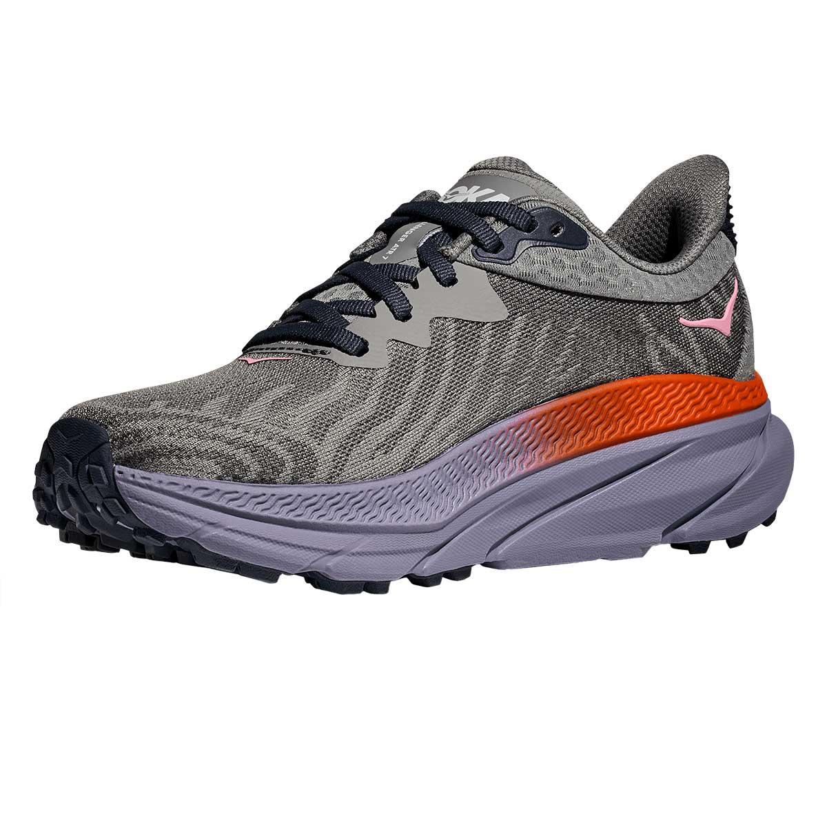 Hoka Challenger ATR 7 Shoe Women's in Galactic Grey and Wild Indigo